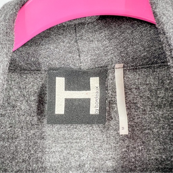 H By Bordeaux asymmetrical gray sweater - Picture 2 of 5